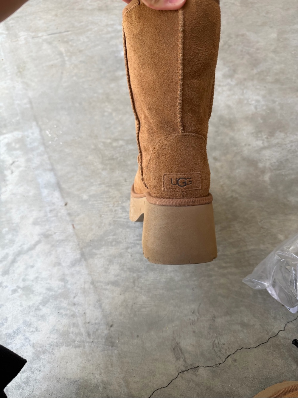 UGG Women’s Chestnut Suede Block Heel Mid-Calf Boot